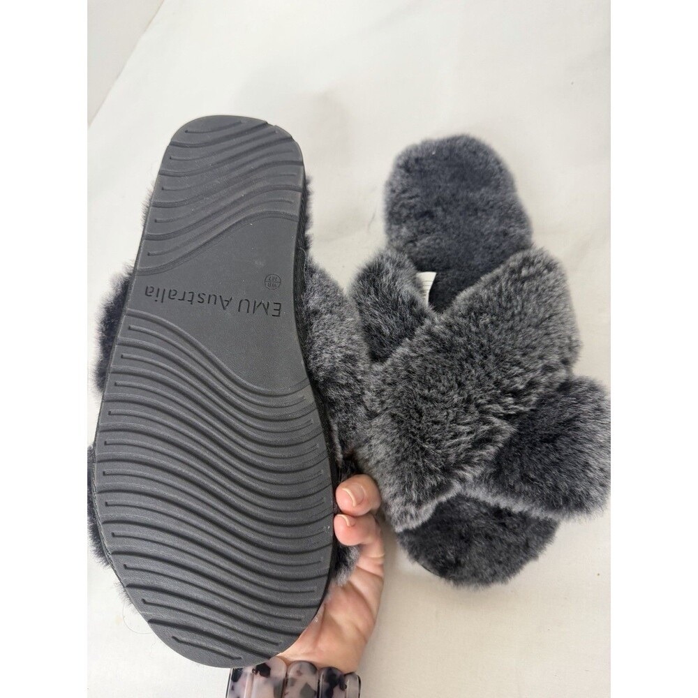 EMU Mayberry Charcoal Gray Sheepskin Slippers Size 7 New NWOB - Picture 8 of 12